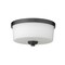Z-Lite Arlington 2 Light Flush Mount, Matte Black & Matte Opal 220F2-MB - alternate 2